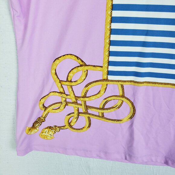 J. McLaughlin Top Catalina Cloth Striped Colorblock Blouse Tee Shirt size L - Picture 10 of 10